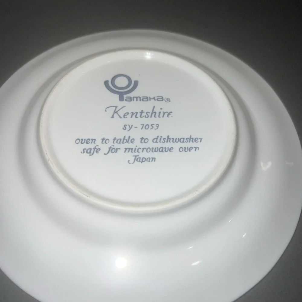 2 Yamaka Kentshire Japan bread/salad Plate Vintage Cream/Bone/White at-7053